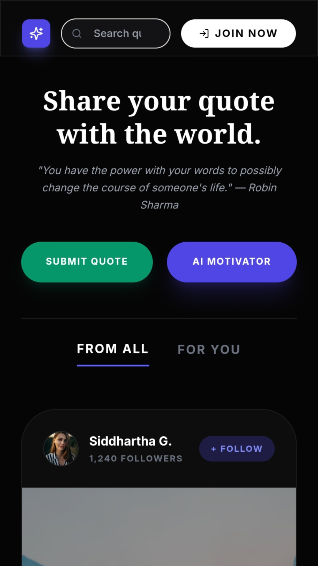 App Feed Interface